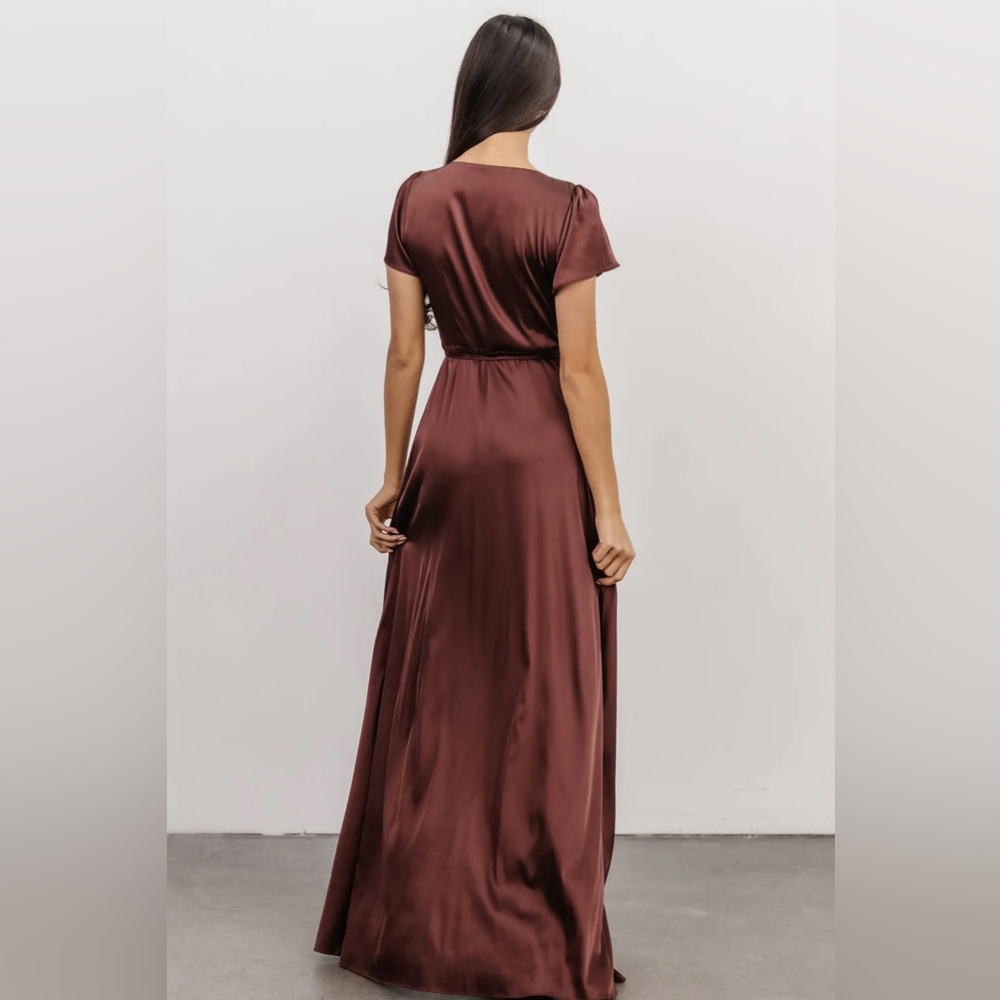 Krystal Satin Wrap Gown by Baltic Born - Picture 2 of 5